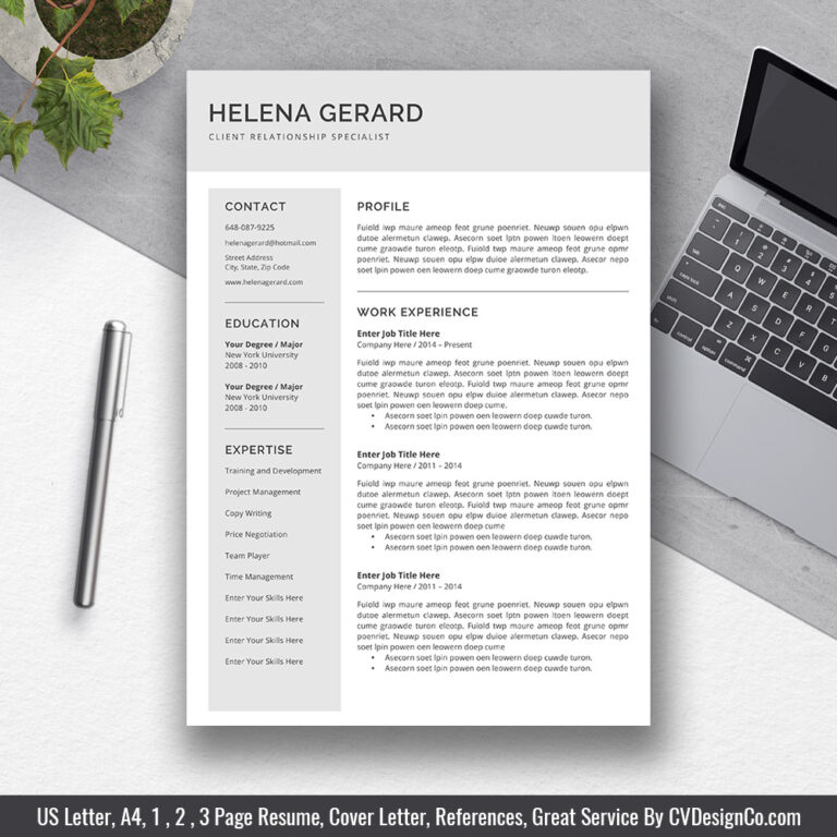 Best Selling Office Word Resume / CV Templates, Cover Letter ...